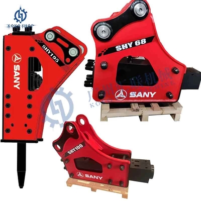 Original SANY SHY45 SHY53 SHY68 SHY75 SHY100 Quebra-cabeça hidráulico Jack Hammer para 1-16 toneladas SANY Excavator Attachments