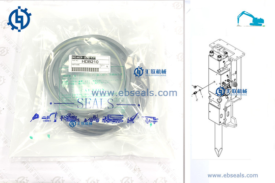 Selo hidráulico Kit Hyundai Excavator Attachment do disjuntor HDB210