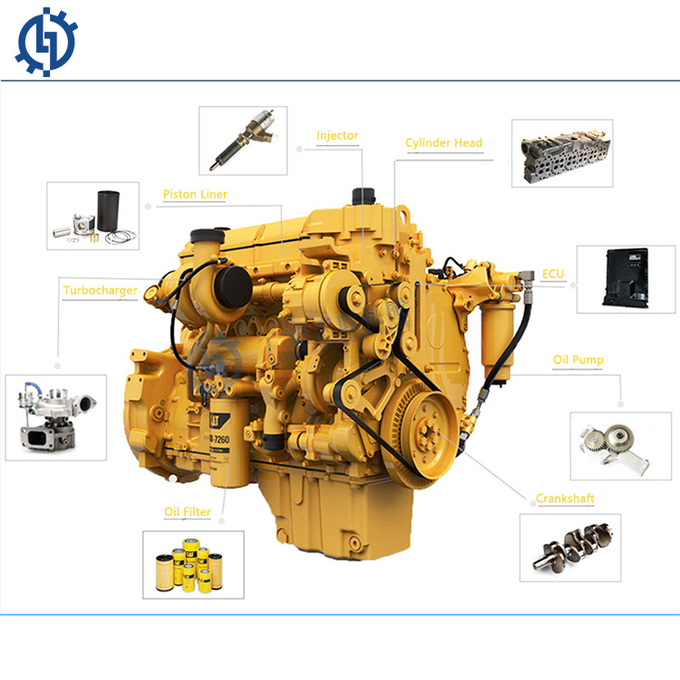 Motor 6D125-6 terminado para a parte de maquinaria 1 da construção do conjunto de motores da maquinaria da máquina escavadora PC400-8