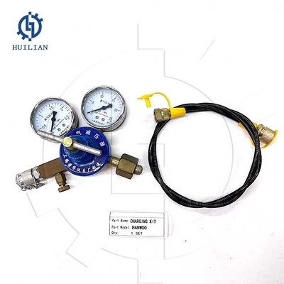 Hydraulic Breaker Hammer Nitrogen Charging Gas Charger Kit For Hanwoo NPK TR Daemo Toku